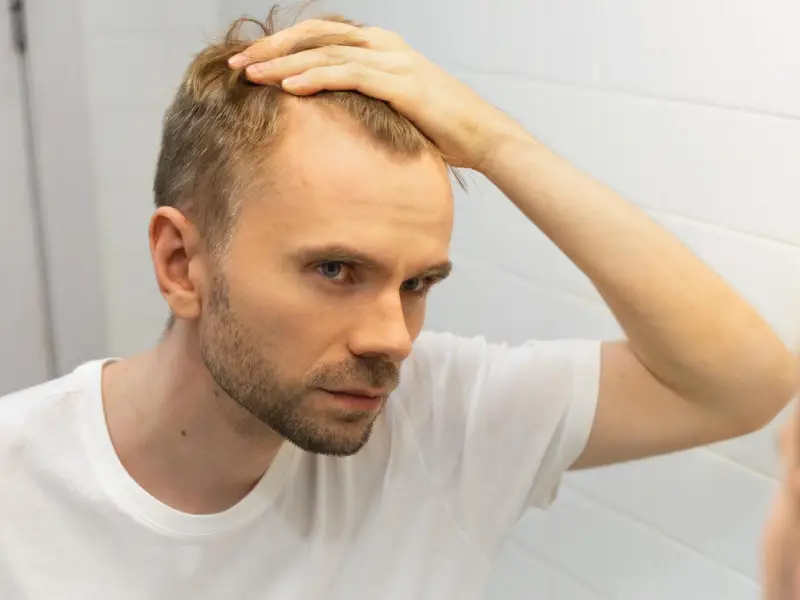 Homem com Alopecia androgenética