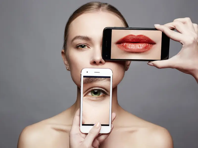 usar apps para escolher maquilhagem