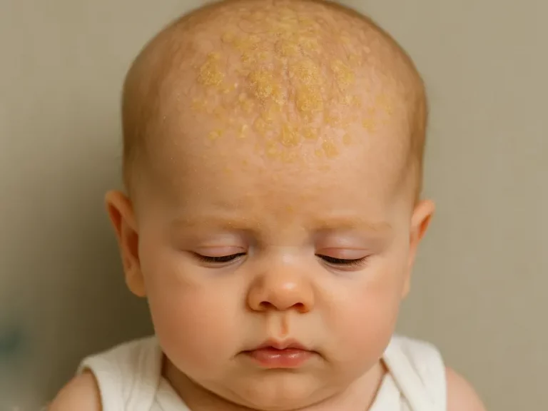 bebe com crosta lactea