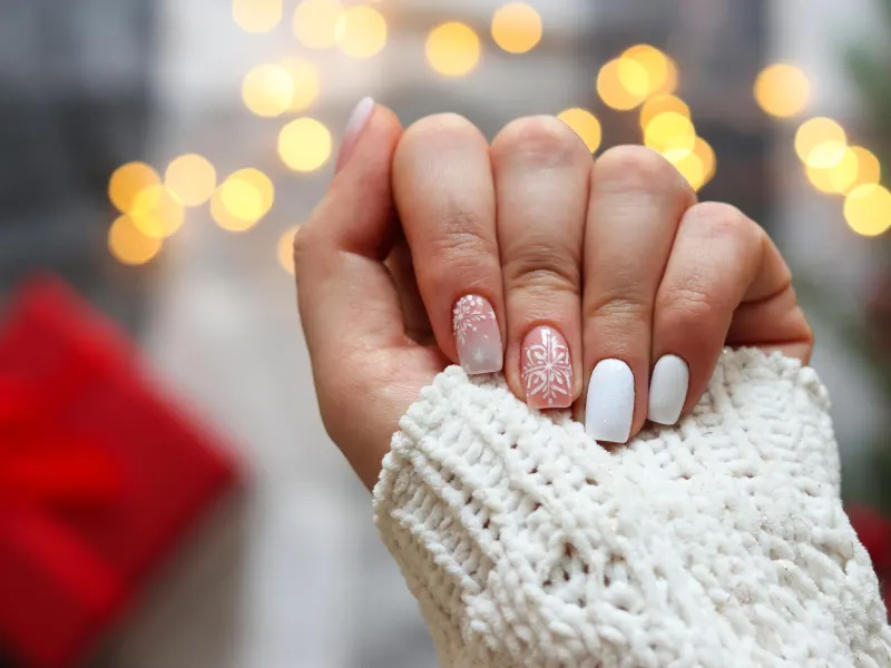 tendencias de unhas para natal - nail art